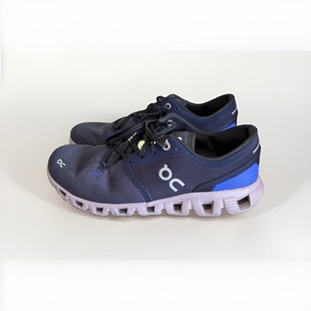On Women's Cloud X V3 Midnight Huron Blue Running Walking Shoes Size 9.5